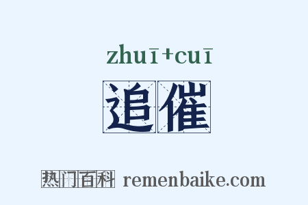 追催是什么意思的图片